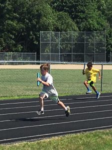 Children Running track and field events